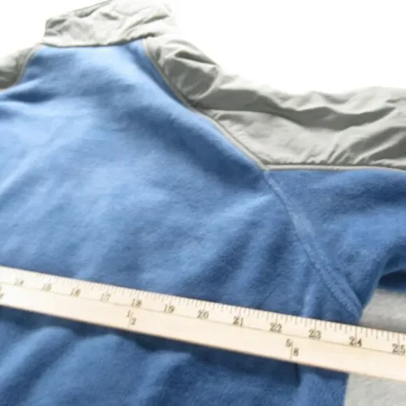 Columbia Jacket Mens Large Blue Colorblock Zip Pockets Soft Full Zip Fleece Hike - Picture 12 of 13